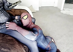 Spider-man And Evil Spider-man Fuck Bareback Raw And Breed Pussy