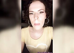 Chastity sissy floozy Jessica Bloom has been given permission to cum after a full week in chastity. But 1st that babe has to slap her balls fifty time