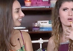 Two Brazilian brunette lezzies enjoy sex