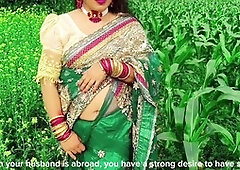 Pretty housewife in green saree cheats with a stranger and gets penetrated