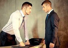Office sex with horny Leo Domenico and Allen King