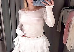 See through dress, changing clothes