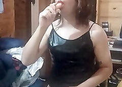 Sissy dildo masturbate pt 2