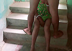 Desi Indian Village bhabhi Big tits pressing and holding the Pusssy