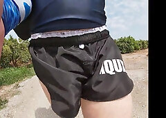 A biker catches me running with my trouser snake out