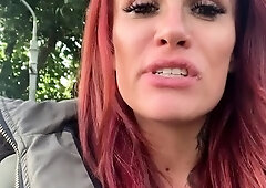 Amateur redhead milf alena strips and dances