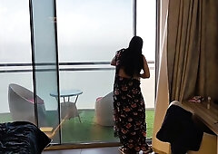 Indian Bahu Having Hardcore Sex At 45th Floor With Delhi City View