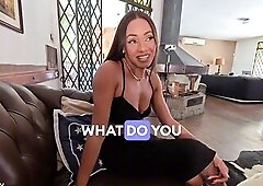 BRUNETTE LATINA GOSTOSA’S NASTY POV CASTING - Rimjob Frenzy, Natural Boobs, Cum in Mouth!