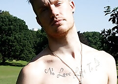 Skinny Kip Ryker jerking his meaty penis