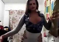 Amazing Brazilian shemale in webcam