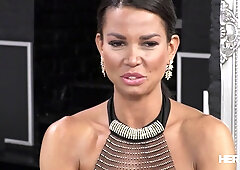 Backdoor Gaping: Anal Sex with Tanned Leggy Brunette Chloe Lamour and Christian Clay