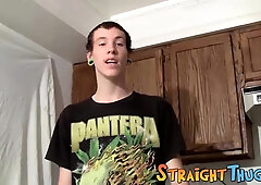 Jake Reid And His Hetero Thick Pipe Masturbating Off In The Couch