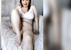 Cougar out of pants understands that u love tights on her charming legs.