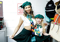 FFM fuckscout sesh with Kimora Quin and Haley Spades