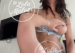 TS Lola Malone pounding a delivery man making him cum