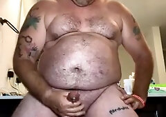 Solo Masculine Fapping off after Work