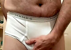 Gentleman Goes Wild in White Briefs by NaturallyFree