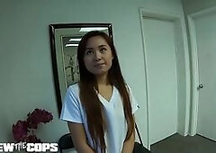 Screw the Cops - Asian babe Jade Kush POV sex with cop