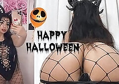 Halloween 2020 - Succubus summoned - Porn horror - Dirty Talking, Blowjob, Fuck Tits - Cum in Mouth