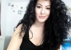 Busty brunette milf has solo orgasm