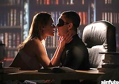 Beautiful sex in the library with a long-legged Kitana Lure