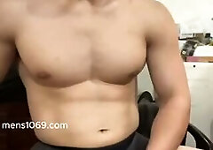 Chinese hunk glasses cum a lot