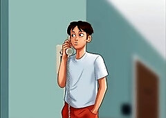 Neighbor joins for a wild threesome in summertime saga