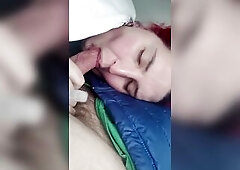 MtF Oriental American redhead tgirl ImpregnableLexa Playing in Public at gas station parking lot