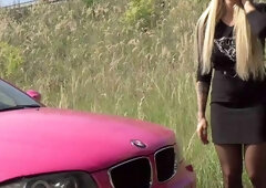 Sexy blonde loves money & cocks