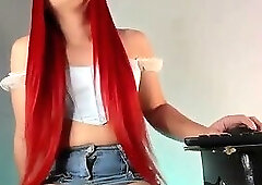 Aline Costa's Fat Colombian Cock Exploding on Webcam