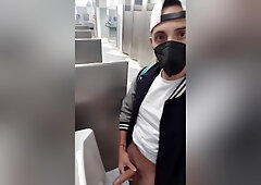 Jacking Off And Cumming With My Pants Down To My Ankles At The Chicago Airport Bathroom