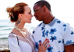 Belle Claire’s first anal interracial ends in creampie