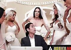 ACCIDENTAL TEAM FUCK - 5 Hawt Brides Competing In A Reverse Team fuck For Saving Her Specific Day