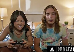 PURE TABOO Hot Asian Stepsis Lulu Chu Taunts Pervy Stepbro During Sex With Stepmom s Nudes!: Porn