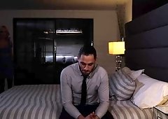 Sarah Jessie gets paid to fuck her bff's husband in a hotel room