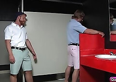 Two gays Bennett Anthony and Tom Faulk have sex on toilet