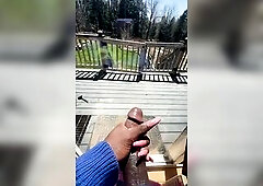 JACKING OFF BY THE WINDOW