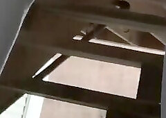 apartment door accepting breezeway steps thong underwea