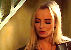 Bubble Booty Lesbian Chick On Knees Licking Madame's Pussy