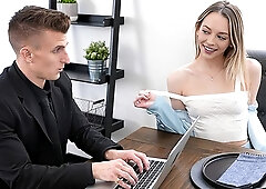 Skinny young hottie Lily Larimar is enjoying passionate dick-riding