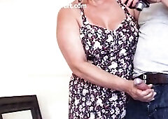 British lingerie enthusiast visits another English housewife when her man isn't home