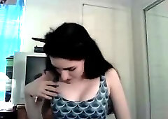 Girl showing her new swimsuits