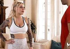 Good busty mom Karma RX is jumping on a pretty big penis