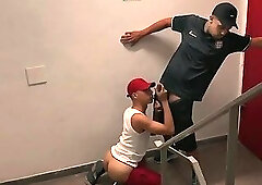 My straight neighbor called me to meet him on the stairs of our building and I gave him my ass -