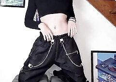 free Femboy with hawt abdomen and navel Piercing rides a BBC