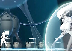 Alien quest EVE - Fodida por dus aliens futanaris