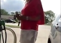 CD Gurl at the Gas Station