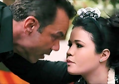 Hot Yhivi puts on latex maid outfit to please a stud