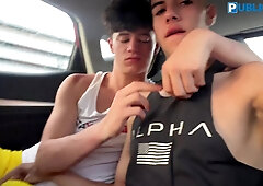 Young and ultra-kinky folks drilling and gargling in public and on the uber.