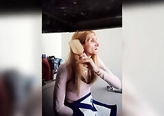 Guinevere vanity Houston in the loo on the biffy pissing, wearing pink cosplay outfit, manga Sonic grandmaster apron the clip lasts for 5 6 minutes an